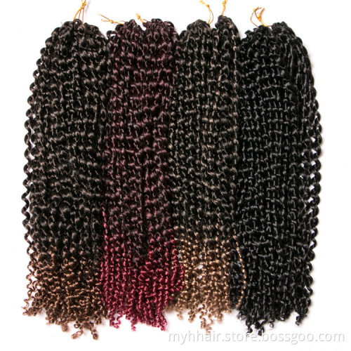 afro kinky marley 22 strands/pcs 18 inch Curly Braid 70g/pack Crochet Braid Hair Synthetic Ombre Braiding Hair Extentions